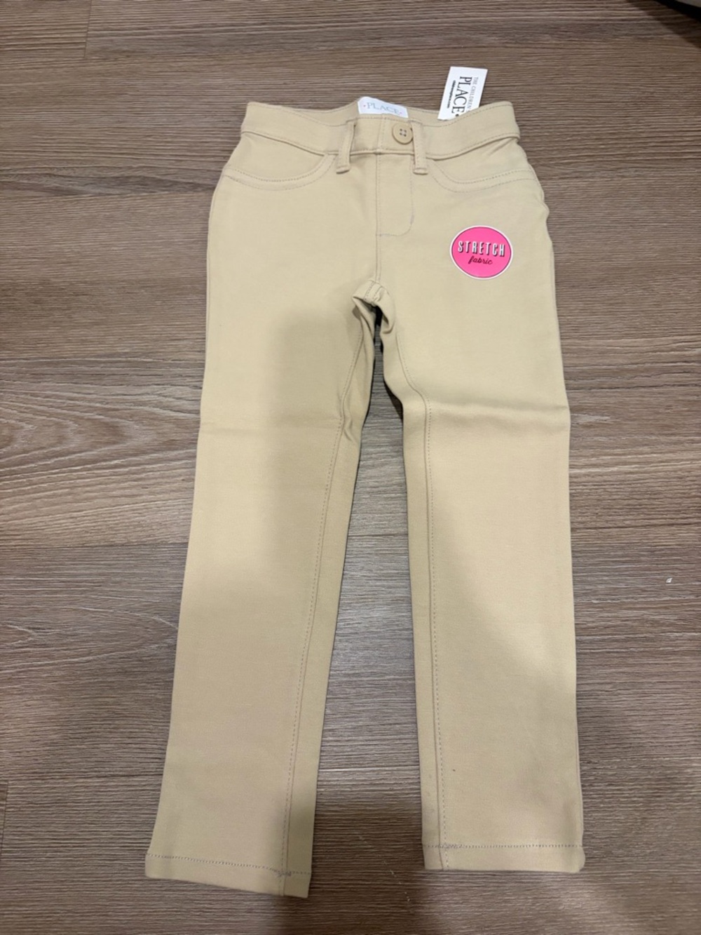 The Children's Place Beige Stretch Pants - Elastic Waist